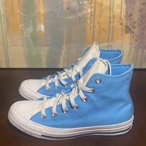 Converse Chuck Taylor Hi University Blue White Clear Patch Unisex Women 8/Men 6